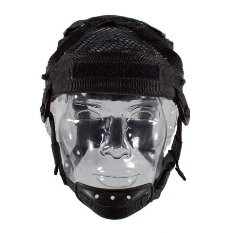 Zebra Armour Net-Mesch-Harness Combat Helmet Black Front