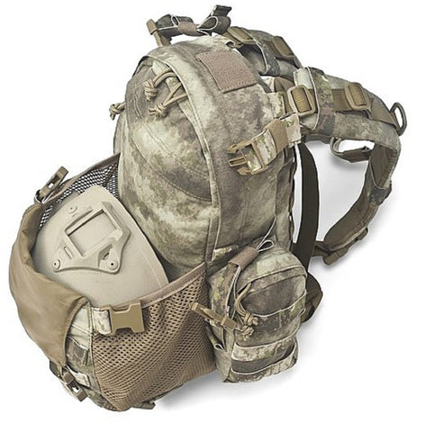 Warrior Assault Systems Helmet Cargo Pack Backpack A-TACS AU Front