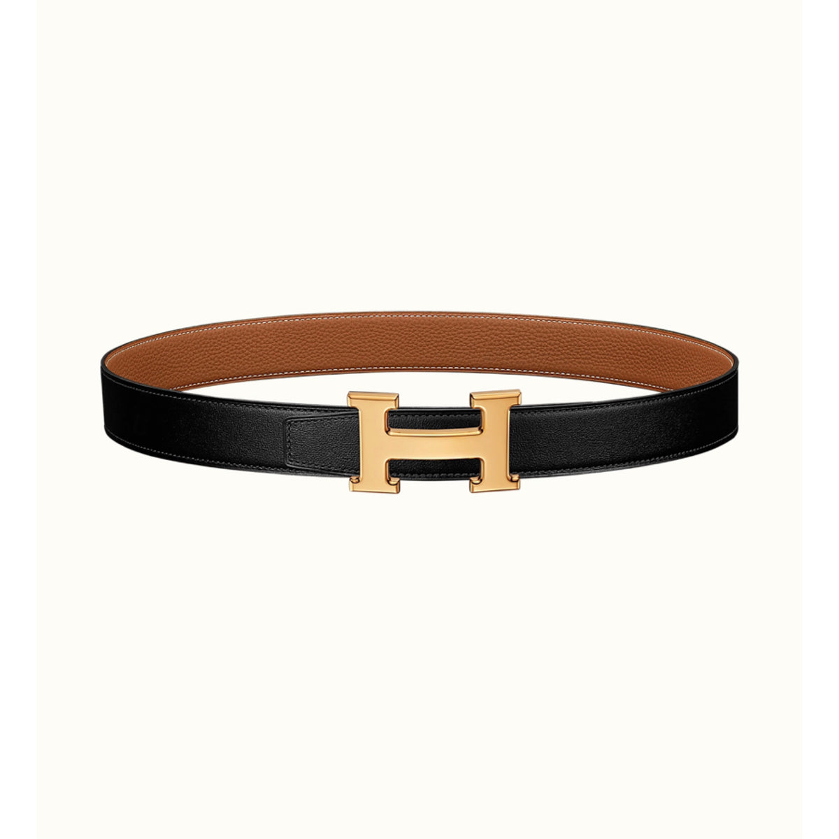 designer belt with an h