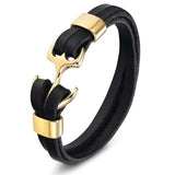 Bracelet Ancre <br>Acier Inoxydable Bracelet Espace Marin Or 21cm 