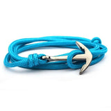 Bracelet Ancre <br>Avec Ancre Bracelet Espace Marin Bleu Ciel 