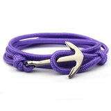 Bracelet Ancre <br>Avec Ancre Bracelet Espace Marin Violet 