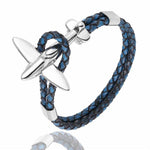 Bracelet Ancre <br>Avion Planeur Bracelet Espace Marin Silver Blue 23cm ggg