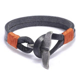 Bracelet Ancre <br>Baleine (Style Ancien) Bracelet Espace Marin Noir 