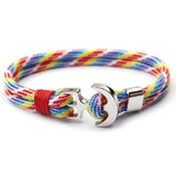 Bracelet Ancre <br>Corde Bracelet Espace Marin Multicolore 