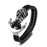 Bracelet Ancre Crâne Scorpion Espace Marin Argent 