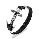 Bracelet Ancre <br>Jésus Macabre Bracelet Espace Marin Argent 19cm 