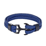 Bracelet Ancre <br>Marine Multicolore Bracelet Espace Marin Bleu et Noir 21cm 
