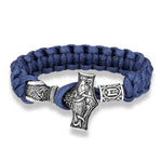 Bracelet Ancre <br>Masse Viking Bracelet Espace Marin Bleu Foncé Argent 