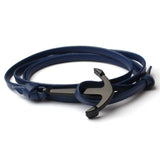 Bracelet Ancre <br>Noir Bracelet Espace Marin Bleu Foncé 