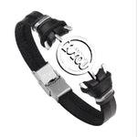 Bracelet Ancre <br>pour Couple Bracelet Espace Marin Noir 