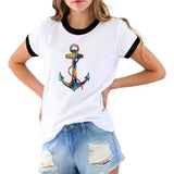 T-Shirt Ancre <br>Femme Multicolore T-Shirt Espace Marin 