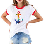 T-Shirt Ancre <br>Femme Rainbow T-Shirt Espace Marin 