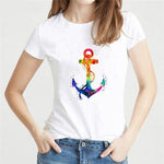T-Shirt Femme Ancre Watercolor Espace Marin 2 M 