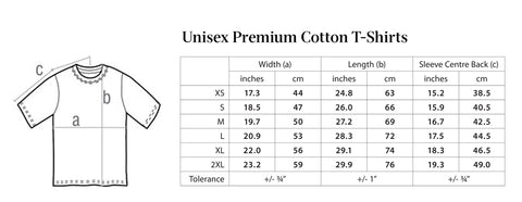 unisex size chart