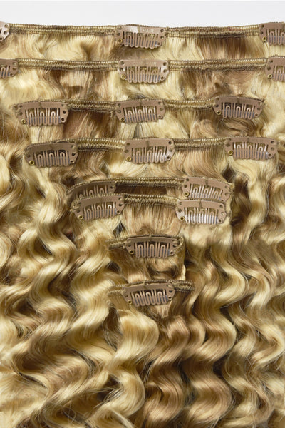 Curly Clip-In Human Hair Extensions - & (#27/613)