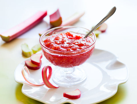 Rhubarb Confit with Tart Apples