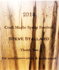 Craft Maple Syrup Award for Steve Stallard