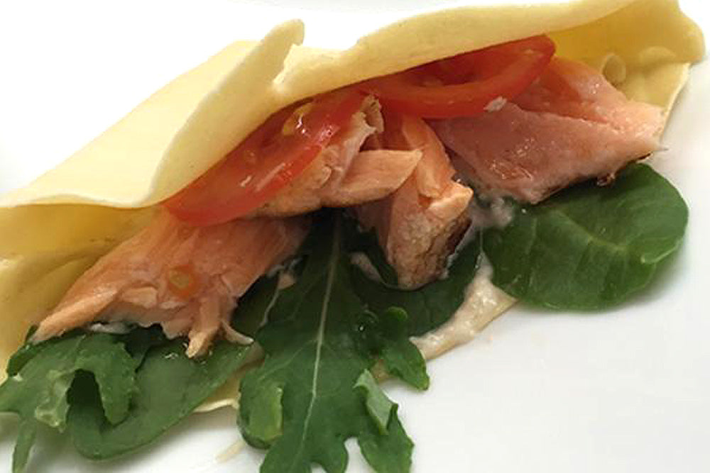 Poached Salmon Crepe