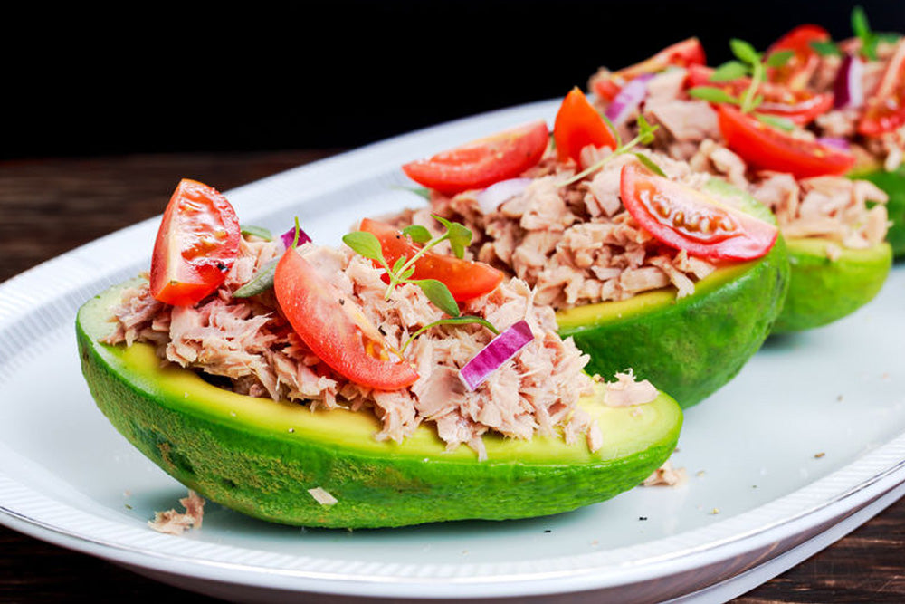 Smoked Albacore Tuna Stuffed Avocado Boats