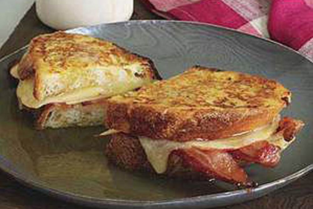 Bacon Cheddar and Apple Monte Cristo Sandwich