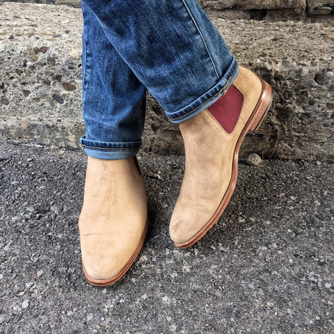 Tan suede chelsea boots