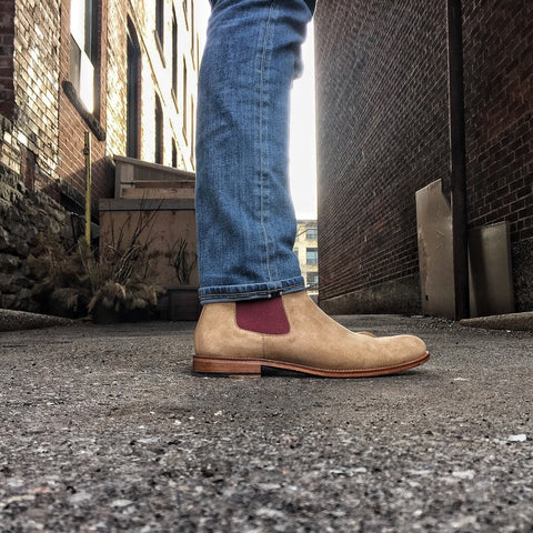 Tan suede chelsea boots