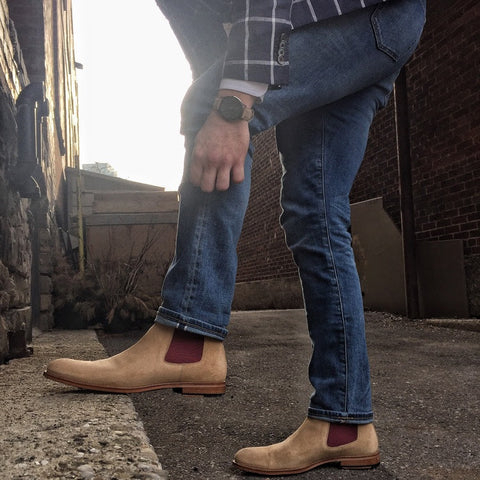 Tan suede chelsea boots