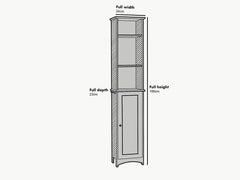 Tallboy Free Standing Bathroom Cabinet Tall Storage Unit Cupboard (White)