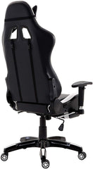Cherry Tree Furniture High Back Gaming Recliner Computer Chair with Adjustable Armrests, Headrest & Lumbar Cushion and Extendable Footrest White