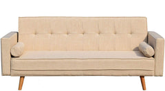 Cherry Tree Furniture NORA 3-Seater Fabric Sofa Bed Sleeper Sofa with Cushions Beige