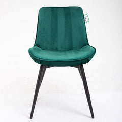 Cherry Tree Furniture Cala SET OF 2 Pine Green Colour Velvet Fabric Desk Chairs/Dining Chairs