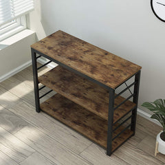 Cherry Tree Furniture Microwave Rack Shelf, Kitchen Organiser Workstation Industrial Rustic, A