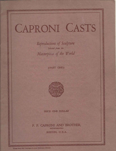 Scan of red-brown 1928 P.P. Caproni and Brother catalog cover