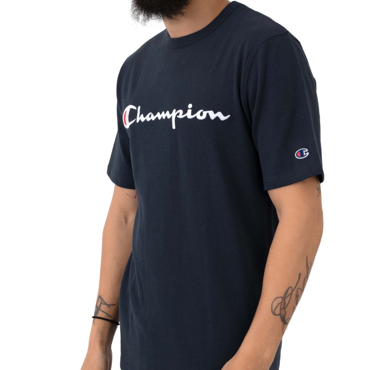 wafer fritaget Skelne Champion Heritage T-Shirt - Navy (Script Embroidered Logo) – thebetastore24