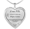 Le Collier Coeur "A ma Fille"
