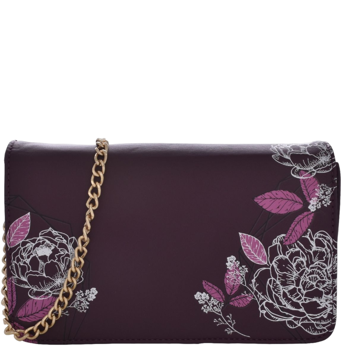 Bolsa [Lulu] con correa de cadena diseño floreado color – Bag City