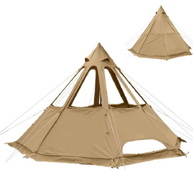 Octagonal Glamping Pyramid Tent For 5-8 Persons-Tryhomy Tryhomy image