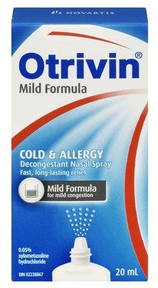 OTRIVIN SPRAY PED .05% 20ML - Queensborough Community Pharmacy