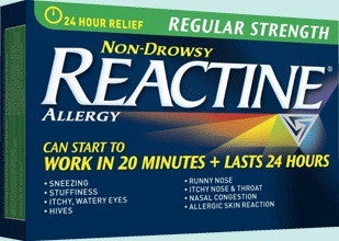 REACTINE TABS REG 36'S - Queensborough Community Pharmacy