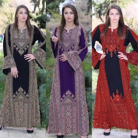 Traditional Hand-Embroidered Palestinian Dresses & Thobes