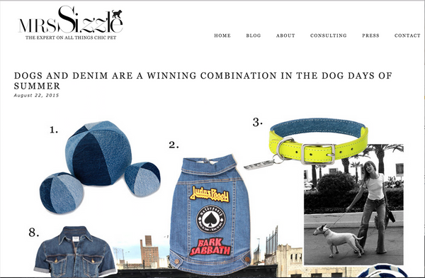 Mrs Sizzle Dog Denim Pethaus