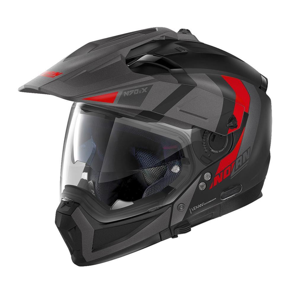 NOLAN N70-2 X DECURIO N-COM #29 FLAT BLACK/RED - Helmetking 頭盔王
