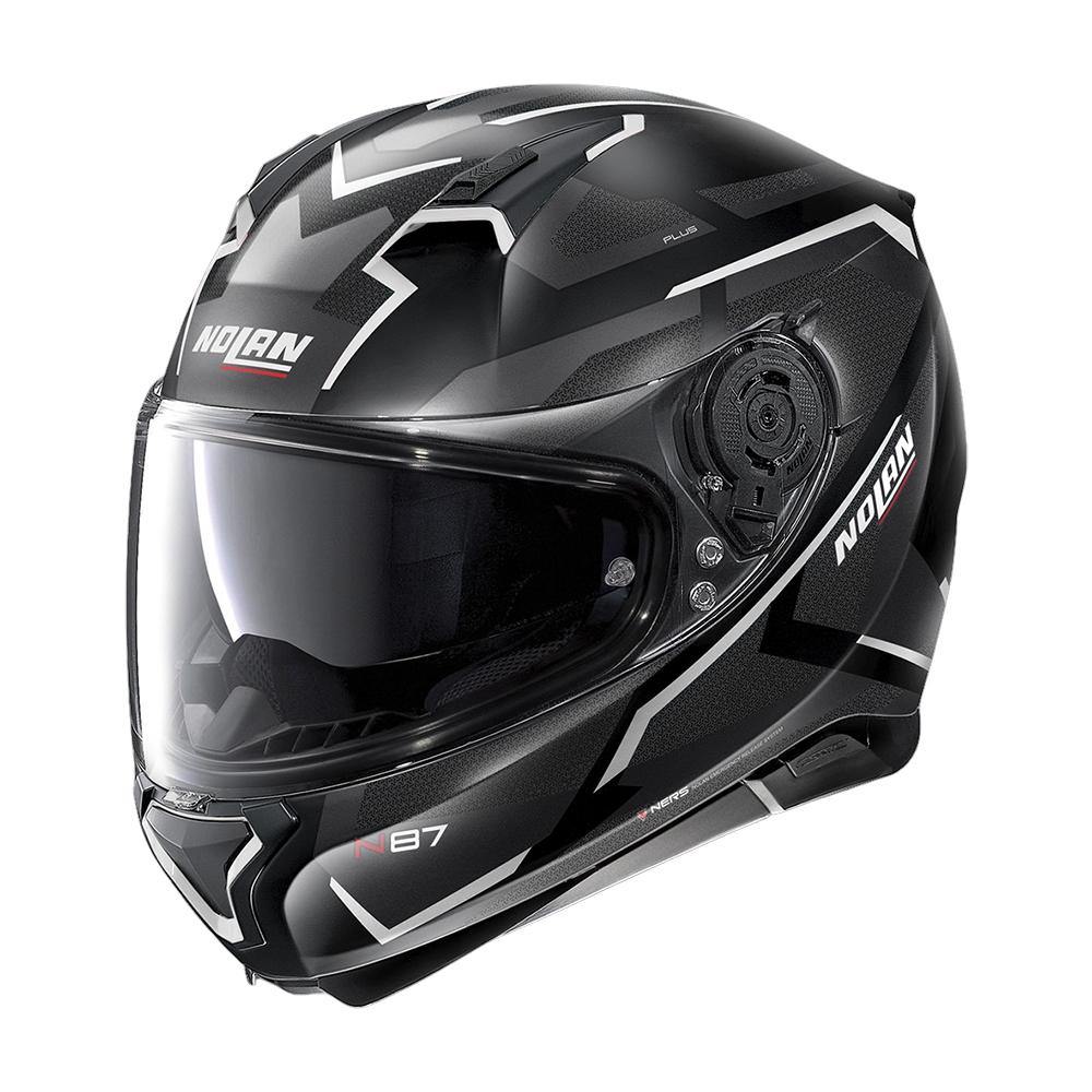 NOLAN N87 PLUS OVERLAND N-COM #30 FLAT BLACK/WHITE - Helmetking 頭盔王