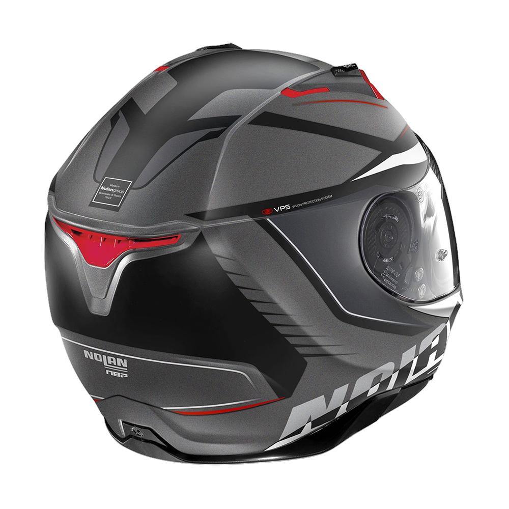 NOLAN N87 MILES N-COM #87 FLAT LAVA GREY/RED/WHITE - Helmetking 頭盔王
