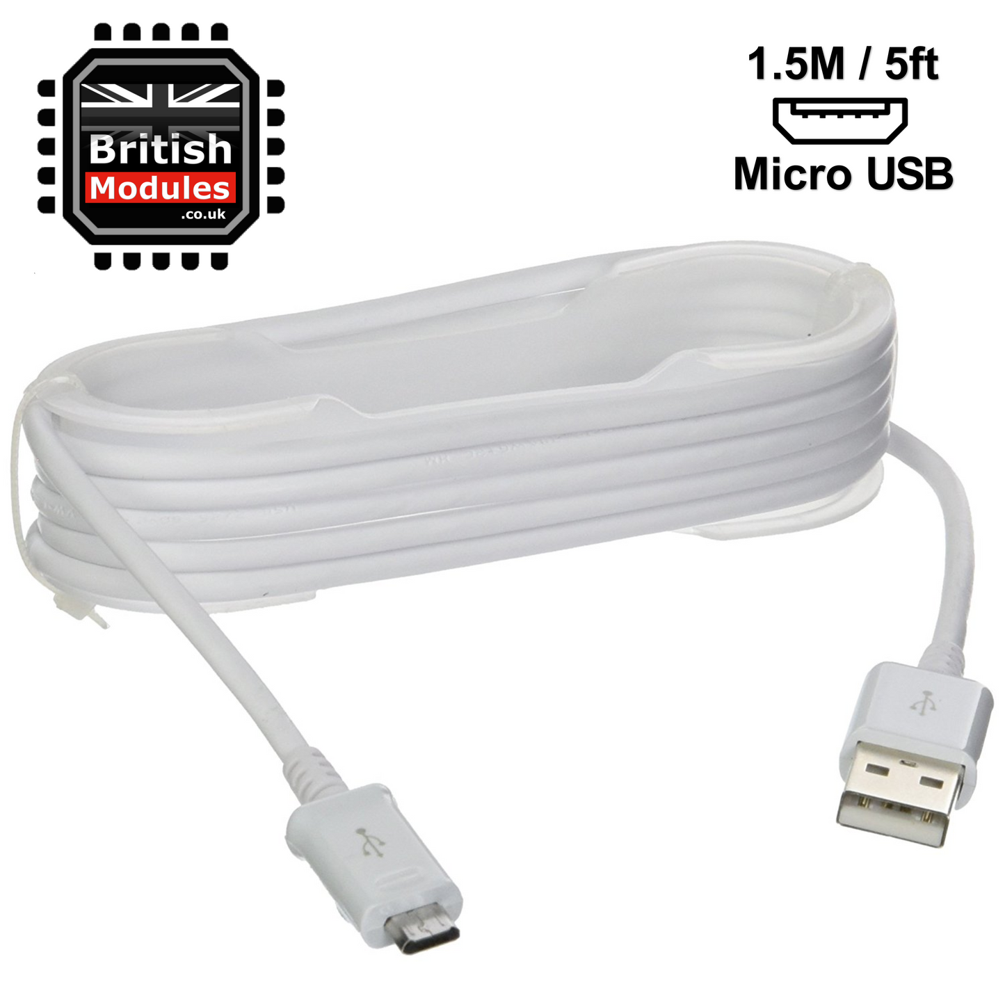 Official Samsung Micro USB Data Charger Cable for Samsung Galaxy S7, S6, S5, S4, S3, Note 4, Note 5 ECB-DU4 1.5M