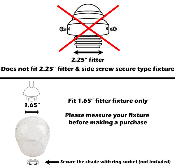 replacement crackle glass globe