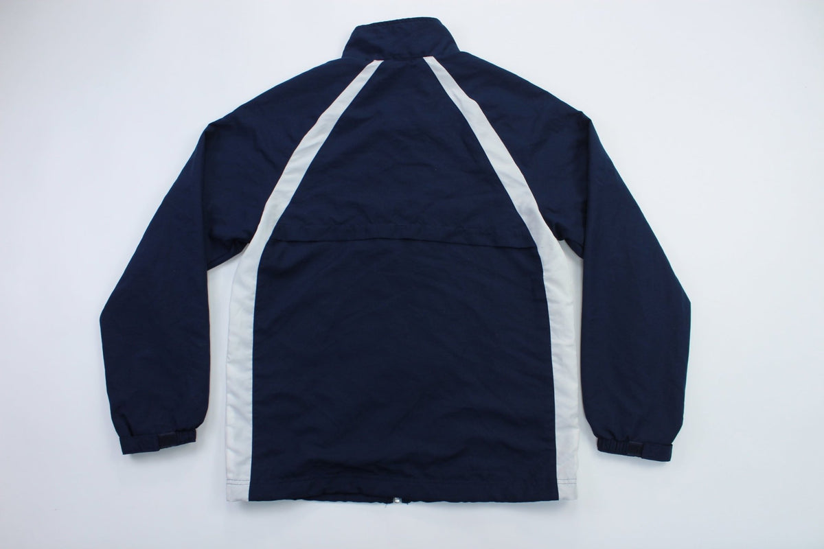 Y2K Nike Logo Embroidered Navy Blue & White Jacket