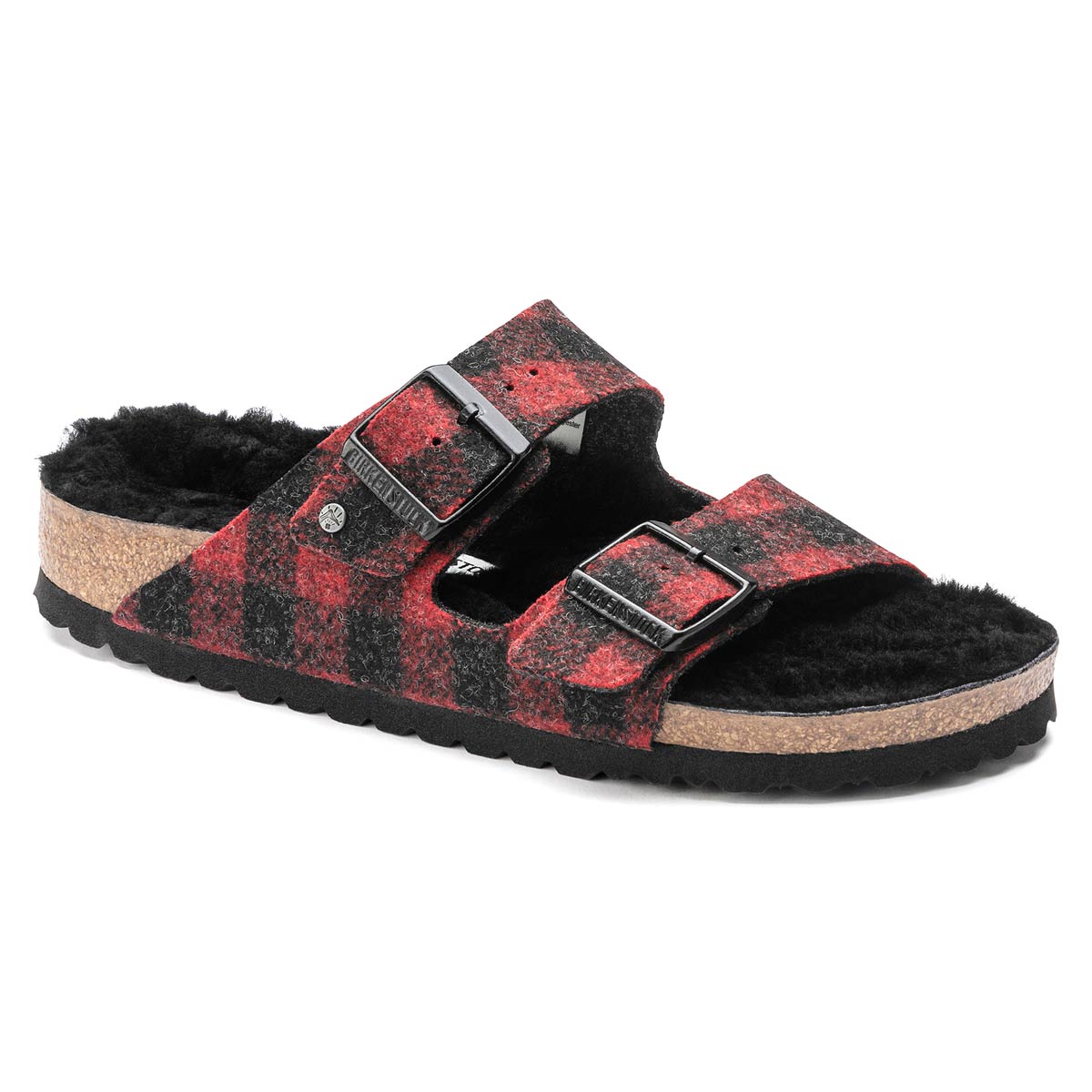 Birkenstock Arizona Shearling Wool Felt Sandals –