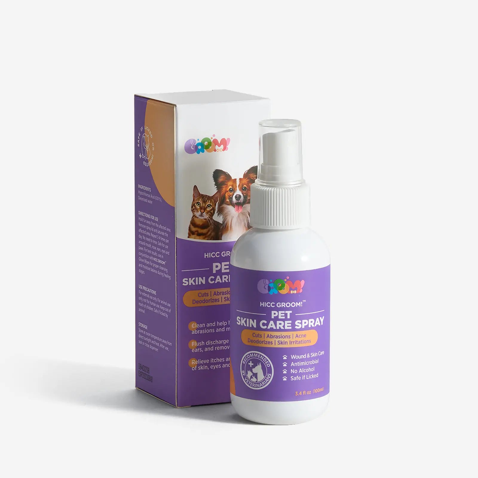 Scharnier bron beloning Cat Skin Care Spray 3.4 Oz:Antiseptic,Antifungal,Anti-Itch | HICC Pet™